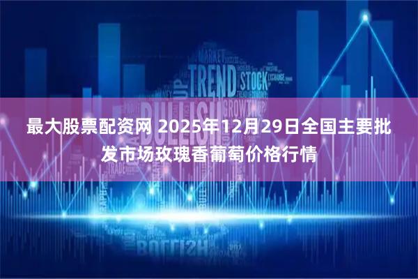 最大股票配资网 2025年12月29日全国主要批发市场玫瑰香葡萄价格行情